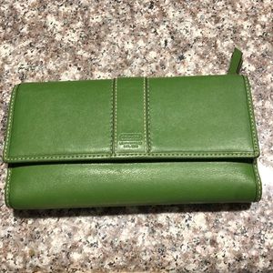 Coach green wallet
